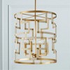 Capital Lighting Hala 4 - Light Chandelier in  Bleached Natural Jute/Patinaed Brass - 2 of 4