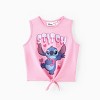 Disney Lilo & Stitch Toddler Girl's 2 Piece Outfits Sleeveless Tie Knot Tank Top Summer Short Sets Coordinate Set 4-13Y - 2 of 4