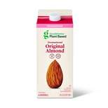Plant Based Unsweetened Original Almond Milk -  0.5gal - Good & Gather™