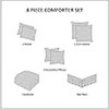 8Pcs Comforter Set, Solid Bedding Set, Polyester Bed Comforter - 3 of 3