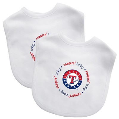 BabyFanatic Officially Licensed Unisex Baby Bibs 2 Pack - MLB Texas Rangers