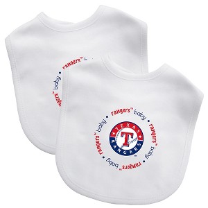 BabyFanatic Officially Licensed Unisex Baby Bibs 2 Pack - MLB Texas Rangers - 1 of 3
