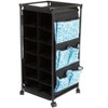 The Lakeside Collection Springtime Fashionable Rolling Shoe Storage - Rolling Shoe Storage Blue Circles - 3 of 4