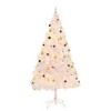 Aghana Digitals 7ft White PVC Christmas Tree with 200 LED Lights, 4 Lighting Modes, Gold/Silver - 2 of 4