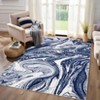 Large Abstract Area Rug 10x13 Machine Washable Rugs For Living Room Stain Resistant Easy Cleaning Throw Carpet With Non-Slip Backing Low Pile Floor - 4 of 4