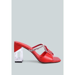 Fineapple Rhinestone Embellished Clear Sandals Women - 1 of 4