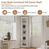 Vynxaria 83.4" Tall Modern Corner Shelf: 5-Tier Bookcase & Storage Unit for Small Spaces, Ideal for Living Room, Home Office, White - 2 of 4