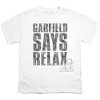 Boys' Garfield Relax T-Shirt White Medium - 2 of 4