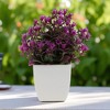 Unique Bargains Artificial Tree Bellflowers in Mini Square Cup Plastic 2.64"x2.64"x6.69" 1 Pc - 2 of 4