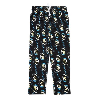 Scream Ghostface Repeat Print Men's Black Sleep Pajama Pants-xl