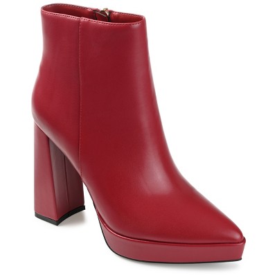 womens red dress boots