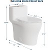 One Piece Toilets, Dual Flush 0.8/1.28 GPF Elongated Toilet, MAP 1000g, 16.73 Inch Comfort Chair Seat ADA Height, Soft Closing Seat, Modern White - 2 of 4