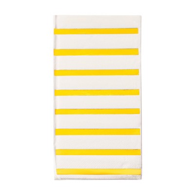 Smarty Had A Party White w/ Gold Stripes Paper Dinner Napkins - 600 pcs