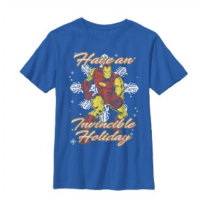 Boy's Marvel Christmas Iron Man Invincible Holiday T-Shirt - 1 of 4