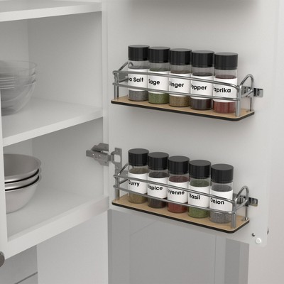 Rev-A-Shelf Steel Door/Wall Mount Standard Spice Rack Pantry Shelf Organizer for Kitchen Cabinet Adjustable Storage Organization, 54SR-14-1 — фото 5
