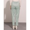 INSPIRE CHIC Women's Vintage Tartan Plaid Elastic Waist Straight Long Trousers - 4 of 4