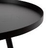 Kate and Laurel Duvall Round Metal Side Table, 20x20x20.5, Black - 4 of 4