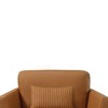 40" Tussio Accent Chair Saddle Tan Leather - Acme Furniture: Italian-Made, Bolster Cushions, Metal Legs, No Assembly Required - 2 of 4