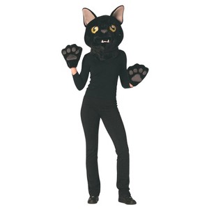 Imposta Costumes Adult Black Cat Mask Head with Paws Costume Accessories Kit - 1 of 2