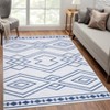 Area Rug Machine Washable Rug Non Slip Non Shedding Indoor Carpet Modern Geometric Low Pile Foldable Stain Resistant Rug for Bedroom Living Room - 3 of 4