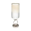 Glam Glass Vase with Metal Base - Elegant Aluminum & Stone - Modern Decorative Centerpiece - Luxury Flower Holder for Living Room, Bedroom - 3 of 4