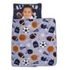 Everything Kids Sports Gray, Navy, Orange, and Brown Allstar Toddler Nap Mat - 3 of 4