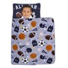 Everything Kids Sports Gray, Navy, Orange, and Brown Allstar Toddler Nap Mat - image 3 of 4