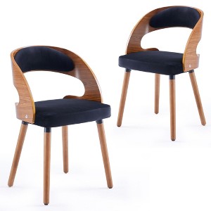 TUYOHW Modern Round Dining Chairs Set of 2,Upholstered Dining Room ...
