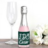 Big Dot of Happiness Emerald Elegantly Simple - Mini Wine and Champagne Bottle Label Stickers - Wedding or Bridal Shower Guest Party Favor Gift 16 Ct - 2 of 4