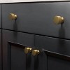 12 Pcs Knobs for Dressers, Cabinet, Drawer, Wardrobe, 1.1in Gold Knobs with Install Screws, Brushed Brass Finish - 2 of 4