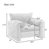 Modern Oversized Accent Chair, Chenille Upholstered Armchair Single Sofa Lounge Chair for Living Room/Bedroom - ModernLuxe - 3 of 4