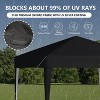 SUGIFT 10'x10'  Pop Up Canopy Tent，Easy Setup Instant Canopy with Carry Bag for Backyard Home Party Outdoor Events, Black - 3 of 4