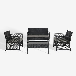 WestinTrends  4-Piece Outdoor Patio Conversation Set - 1 of 4