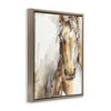 Stupell Industries Abstract Brown Horse Portrait Floating Frame Canvas Art - 2 of 4