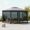 Tangkula 11 X 11 FT Pop up Canopy Tent w/ Mesh Screen Netting Carrying Bag Zippered Doors - 3 of 4