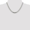 Black Bow Jewelry Men's 7.25mm Sterling Silver Solid D/C Domed Curb Chain Necklace - 3 of 4