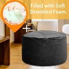 4FT Giant Bean Bag Chair with Filling, Round Bean Bag Sofa for Adults Teens, Big Sofa Bean Bag Chairs Soft Velvet Beanbag for Bedroom - 4 of 4