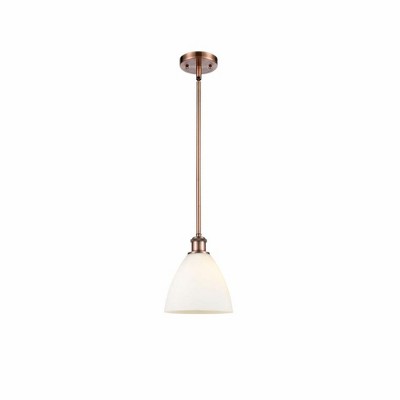 Bristol Glass - 1 Light Mini Pendant In Industrial Style-9.25 Inches Tall and 7.5 Inches Wide