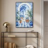 Art Remedy Blue and White Palms Tropical Bathroom Wall Art Framed - 2 of 4
