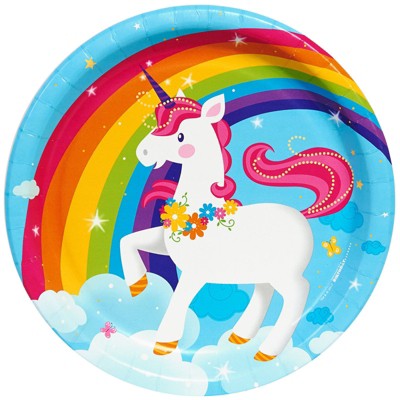 Fairytale Unicorn 8ct Party Dinner Plates