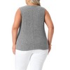 Agnes Orinda Women's Plus Size Ribbed Knit Sleeveless Casual Comfty Tank Tops - 4 of 4