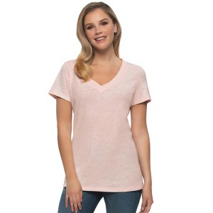 Felina - Women's Slub Jersey V-Neck Tunic - Lightweight Casual Top, Cotton Modal Blend - 1 of 2