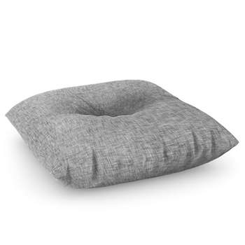 Holli Zollinger Linen Grey Light Square Floor Pillow - Deny Designs