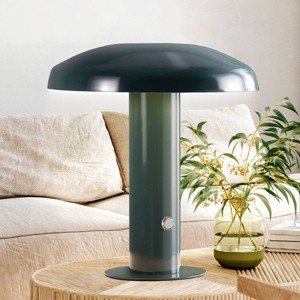 JONATHAN Y Suillius 11" Bohemian Rechargeable/Cordless Iron Integrated (Includes LED Light Bulb) Mushroom Table Lamp - 1 of 4