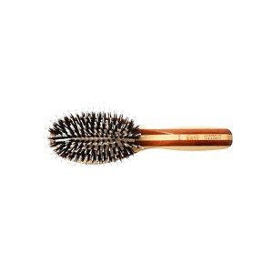 Bass Brushes Shine & Condition Hair Brush Premium Bamboo Handle with Premium 100% Pure Firm Natural Boar Bristles+Nylon Pin Small Oval - 1 of 4