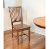 HomeRoots Chestnut Wood Slat Back Dining Side Chair - 2 of 4