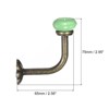 Unique Bargains Zinc Alloy Single Prong Ceramic Handle Clothes Towel Coat Backpack Scarf Keys Hat Hanging Hooks 2 Pcs - 2 of 4