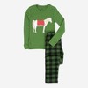 Leveret Kids Pajamas Cotton Top and Fleece Pants - 2 of 4