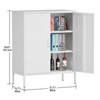 Rbied 31.5 in. W x 15.8 in. D x 40 in. H Metal File Cabinet Storage Cabinet with Adjustable Shelves for Homes, Offices and Coffee Bars - 2 of 4
