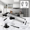 Attop Kitchen adjustable vegetable slicer, stainless steel slicer, potato, onion, cucumber, tomato, vegetable slicer with cut-resistant gloves - 2 of 4